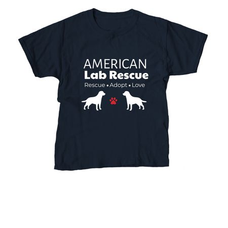 Rescue*Adopt*Love, a Navy Youth Unisex Tee
