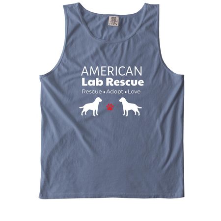 Rescue*Adopt*Love, a Blue Jean Comfort Colors Tank Top