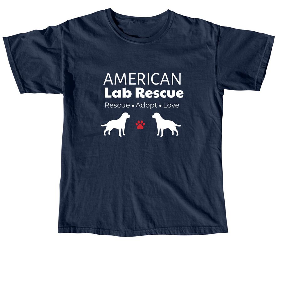 Rescue*Adopt*Love, a True Navy Comfort Colors Unisex Tee