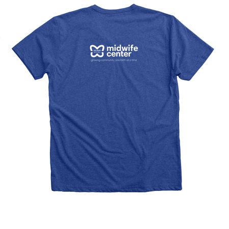 1 of 10,000 babies, a Heather True Royal Premium V-Neck Tee (back-view)