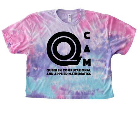 QCAM Tie-Dye, a Cotton Candy Women's Tie Dye Cropped Tee
