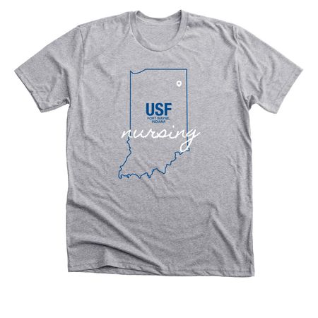 Indiana nursing 2025, a Athletic Heather Premium Unisex Tee