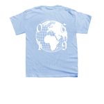 Mercy Ships 2026, a Light Blue Youth Unisex Tee (back-view)