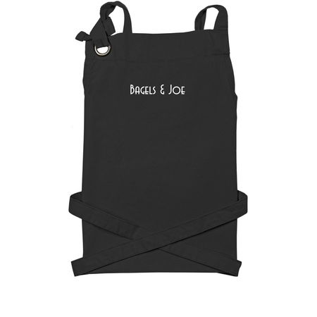 Black Apron, a Black Cotton Canvas Pocket Apron