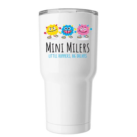 Mini Milers Tumbler, a White Insulated Tumbler