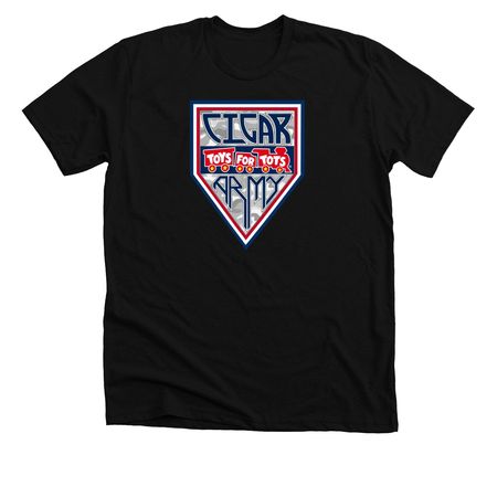 Cigar Army Toys For Tots&nbsp;, a Solid Black Blend Premium Unisex Tee
