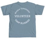 2026 Camp Volunteer Shirt, a Ice Blue Comfort Colors Unisex Tee (back-view)