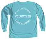 2026 Camp Volunteer Shirt, a Lagoon Comfort Colors Long Sleeve Tee (back-view)