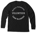 2026 Camp Volunteer Shirt, a Solid Black Blend Premium Long Sleeve Tee (back-view)