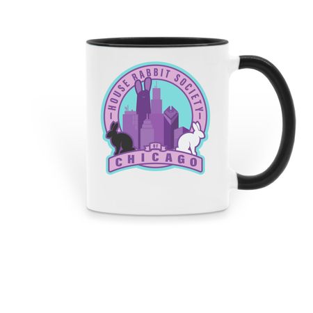 HRS Chicago Logo Mug, a Black Two-Tone Ceramic Mug