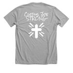 Cancer pick the wrong guy, a Athletic Heather Premium Unisex Tee (back-view)