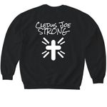 Cancer pick the wrong guy, a Black Softstyle Crewneck Sweatshirt (back-view)