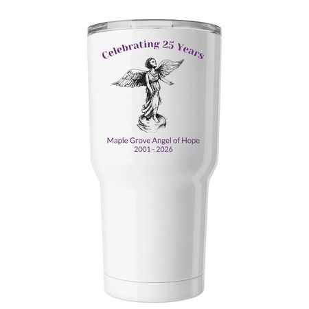 25th Anniversary Tumbler, a White Insulated Tumbler