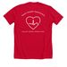 RCHS Heart Walk T-Shirt, a Solid Red Blend Premium Unisex Tee (back-view)