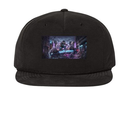 Tonits the Unprovoked Hats, a Black Printed Umpqua Snapback Cap