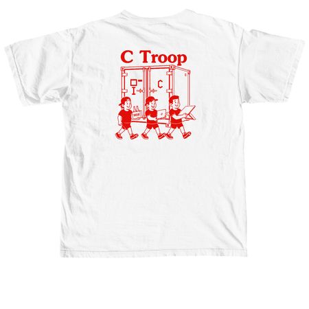 C TROOP OPS CHECK, a White Comfort Colors Unisex Tee