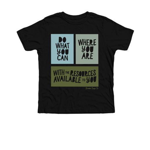 Do What You Can (Green)  Black Premium Youth Tee