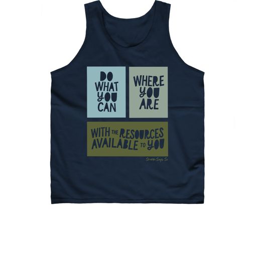 Do What You Can (Green)  Navy Tank Top
