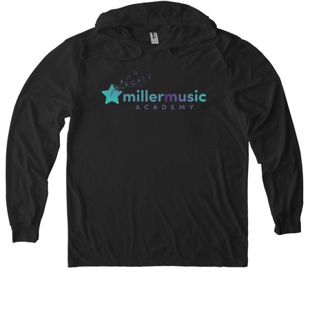 Miller Music Academy Logo Teal Gradient, a Space Black Allmade Eco Triblend Hoodie Tee