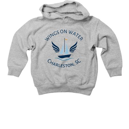 Wings on Water Toddler Collection, a Heather Toddler Pullover Hoodie