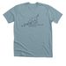 Dog Sniffing, a Heather Blue Lagoon Premium Unisex Tee