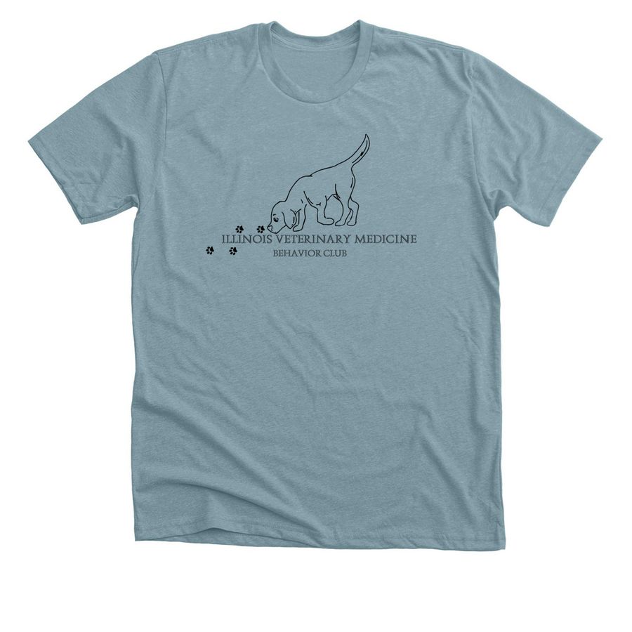 Dog Sniffing, a Heather Blue Lagoon Premium Unisex Tee