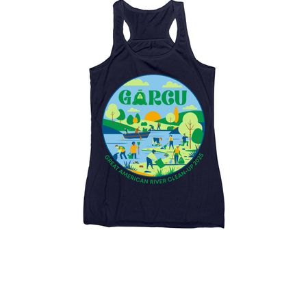 Great American River Clean-Up 2025 Shirt, a Navy Women's Racerback