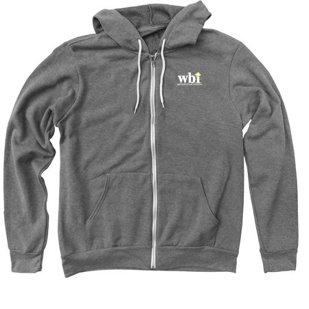 Pocket Logo Bonanza, a Deep Heather Zip Up Hoodie