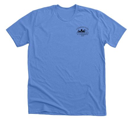 ZERO SHUCKS GIVEN, a Heather Columbia Blue Premium Unisex Tee