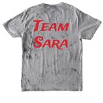Team Sara t shirt, a Smoke Comfort Colors Colorblast Tee (back-view)
