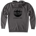 1 327 BUSHMASTER&nbsp;, a Solid Charcoal Heavyweight Zip Up Hoodie (back-view)