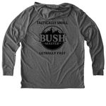 1 327 BUSHMASTER&nbsp;, a Aluminum Grey Allmade Eco Triblend Hoodie Tee (back-view)