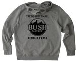 1 327 BUSHMASTER&nbsp;, a Mid Heather Grey Stanley/Stella Unisex Cruiser 2.0 Pullover Hoodie (back-view)