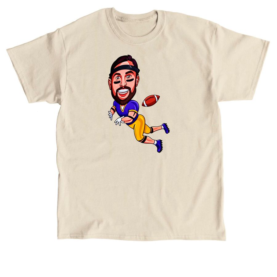 Football Player Caricature Athlete Cartoon T, a Sand Classic Unisex Tee