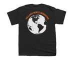 Village Missions, a Black Youth Unisex Tee (back-view)