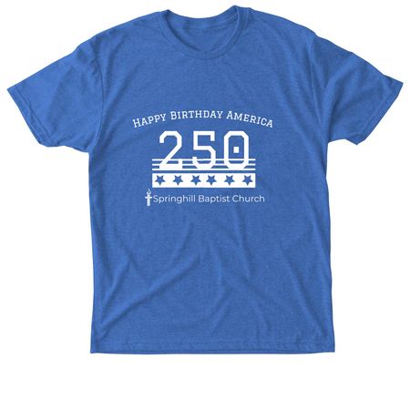250th Celebration, a Vintage Royal Triblend Unisex Tee