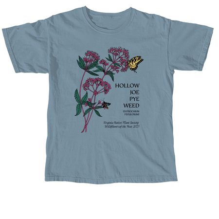 Hollow Joe Pye Weed - Dark Font, a Ice Blue Comfort Colors Unisex Tee
