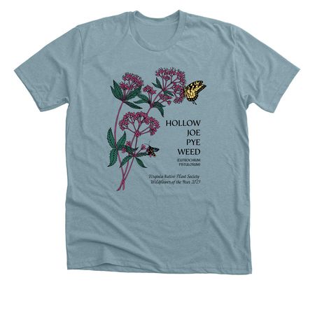 Hollow Joe Pye Weed - Dark Font, a Heather Blue Lagoon Premium Unisex Tee