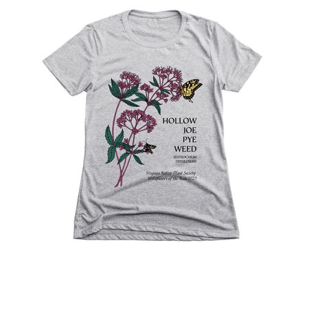 Hollow Joe Pye Weed - Dark Font, a Dark Heather Grey Women's Slim Fit Tee