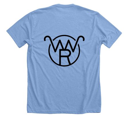 Therapist is a Horse, a Heather Carolina Blue Premium Unisex Tee (back-view)