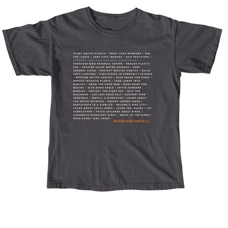 Defend Bird Habitat, a Graphite Comfort Colors Unisex Tee