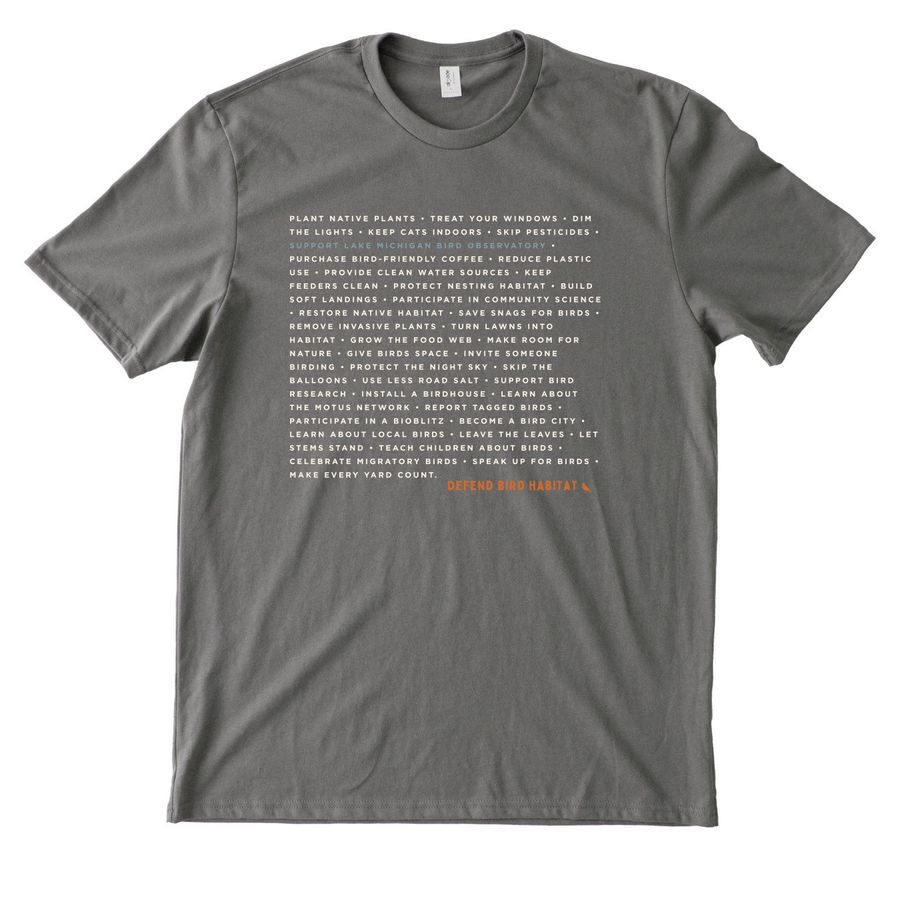 Defend Bird Habitat, a Ash Grey Allmade Heavyweight Recycled Cotton Tee