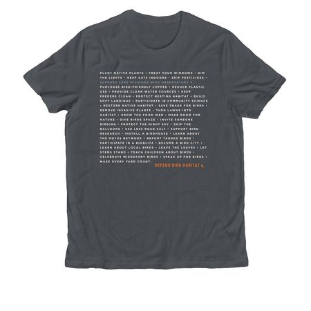 Defend Bird Habitat, a Terrain Grey Allmade Organic Cotton Unisex Tee