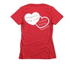 Oahu SPCA Hearts- The Warm Colors, a Red Women's Slim Fit Tee (back-view)