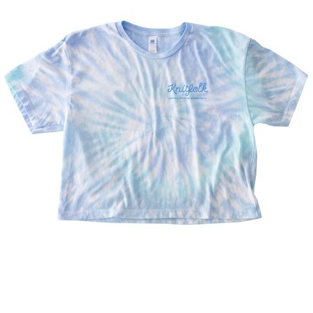 Knitfolk Tie Dye Tops, a Lagoon Women's Tie Dye Cropped Tee