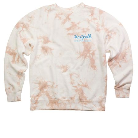 Knitfolk Tie Dye Tops, a Dusty Pink Tie Dye Crewneck Sweatshirt