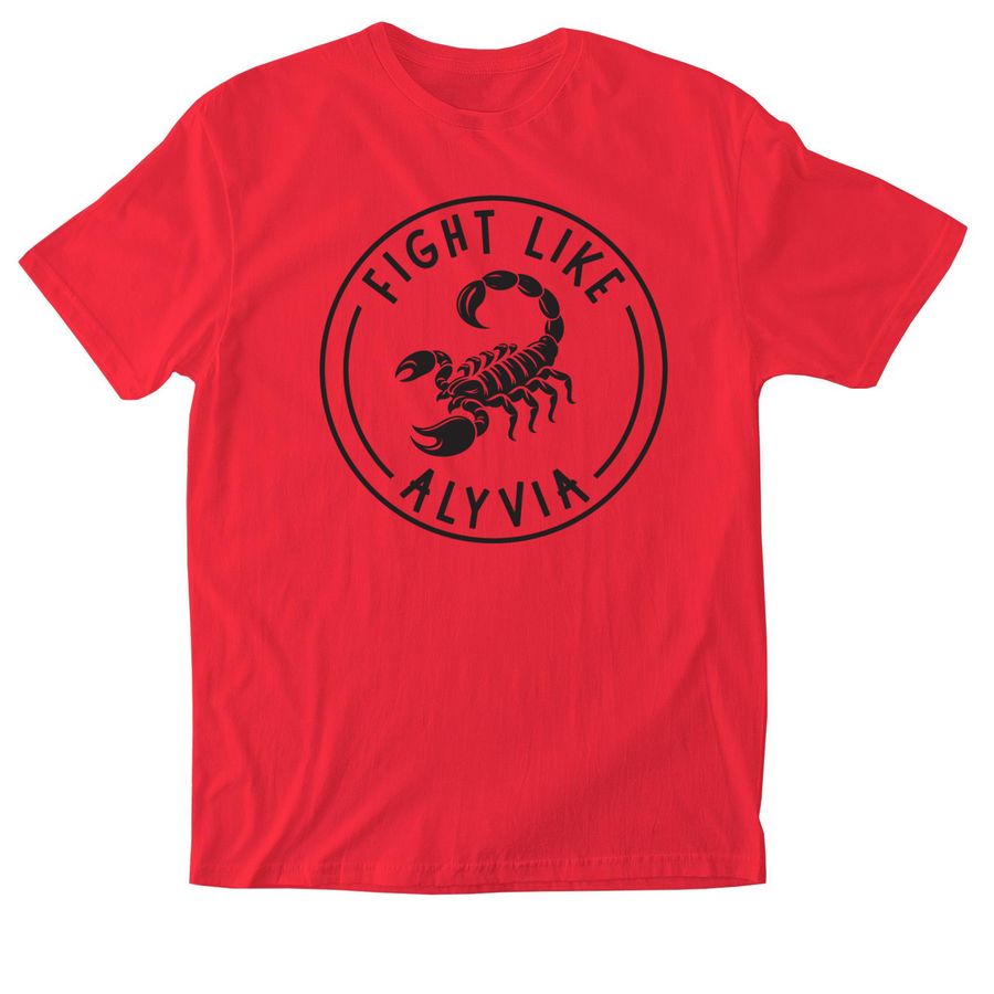 Fight Like Alyvia, a Red Softstyle Cotton Tee