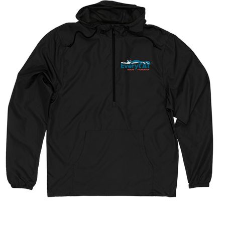 EveryCat Jackets, a Black Quarter-Zip Windbreaker