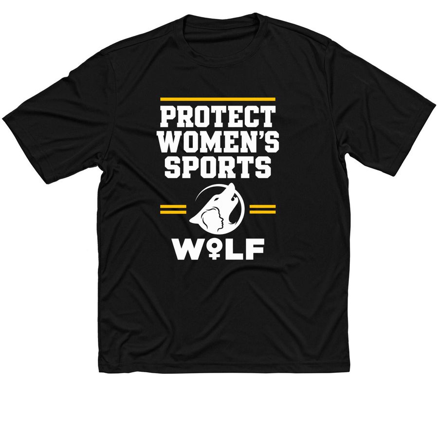 WOLF Sports - Protect Women's Sports, a Black Classic Performance Tee