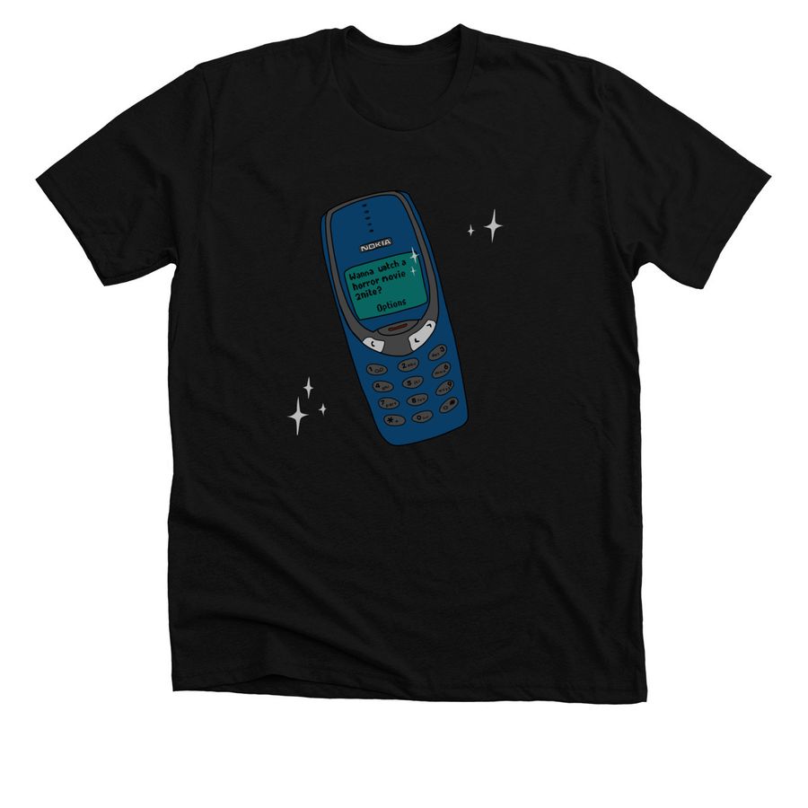 horror movie 2nite?, a Solid Black Blend Premium Unisex Tee